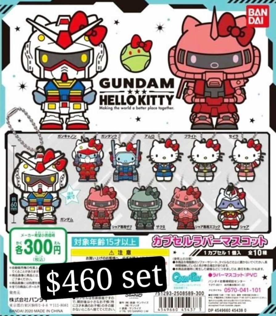 Hello Kitty X Gundam 吊牌扭蛋 Jccyshop 動漫。潮