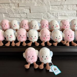 (英國直送) Jellycat Amuseables Toastie Pink and White Marshmallows冬季棉花糖