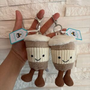 (英國直送) Jellycat Amuseables Coffee-to-Go Bag Charm 咖啡杯匙扣 微笑公仔