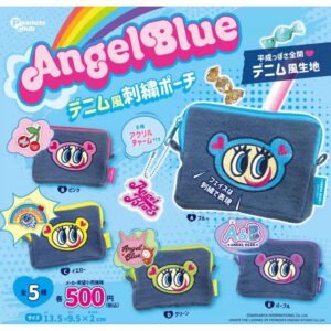 Angel blue 刺繡方形袋仔扭蛋