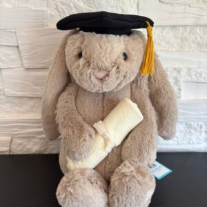 (英國直送) Jellycat Bashful Bunny Graduation Outfit 畢業兔仔 (可加錢繡名)