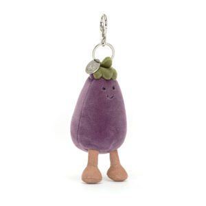 (英國直送) Jellycat Amuseables Aubergine Bag Charm 茄子匙扣 微笑公仔