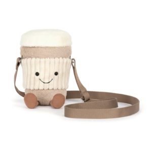 (英國直送) Jellycat Amuseables Coffee-to-Go Bag 咖啡杯袋 新版 粗帶 可調整長短
