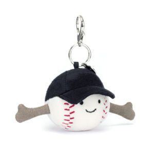 (英國直送) Jellycat Amuseables Sports Baseball Bag Charm 棒球匙扣 微笑公仔 (retired款)