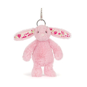 (英國直送) Jellycat Blushkin Blossom Bunny Bag Charm 粉紅色花耳兔仔匙扣