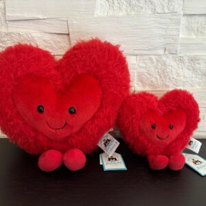 (英國直送) Jellycat Amuseables Beatie Large Heart & Little Heart 大心心&細心心公仔一對 微笑公仔 (retired款)