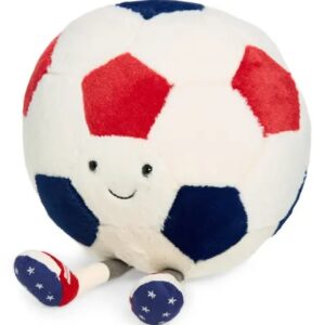 (美國直送) Jellycat Amuseables USA Soccer Ball Large Plushie 美國限定足球 微笑公仔