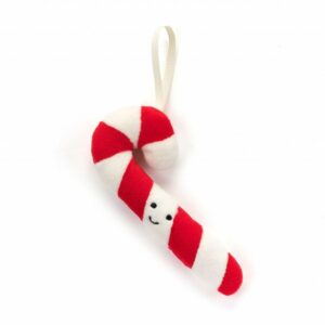 (retired款) 英國直送 Jellycat Festive Folly Candy Cane 士的糖 拐杖糖 聖誕樹掛飾 微笑公仔