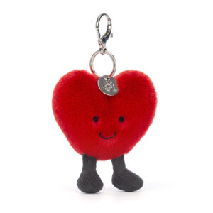 (英國直送) Jellycat Amuseables Heart Bag Charm 紅色心心匙扣 微笑公仔 (retired款)