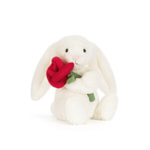 (英國直送) Jellycat Cream Bunny with Rose 兔仔攬紅玫瑰